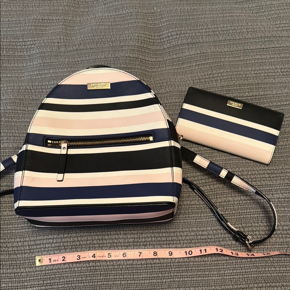 Kate Spade Black and Pink Backpack with Modern Design